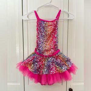 Pink sequin Weissman jazz/tap costume
